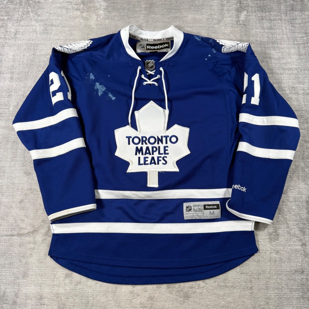 Toronto Maple Leafs Jersey Mens Medium Blue Reebok James Van Riemsdyk 21 NHL